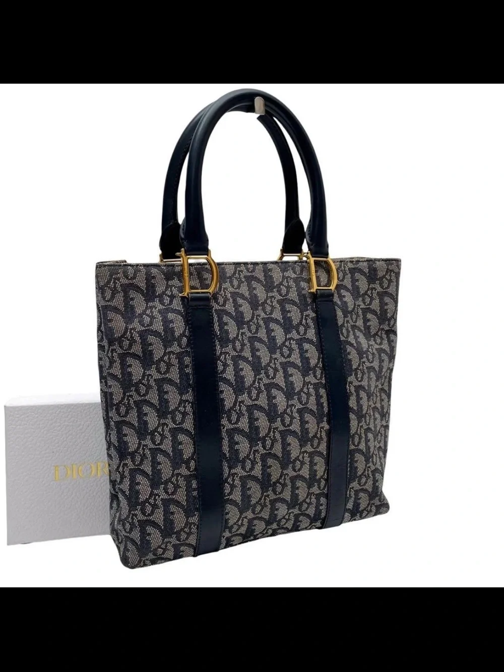 Dior style tote navy