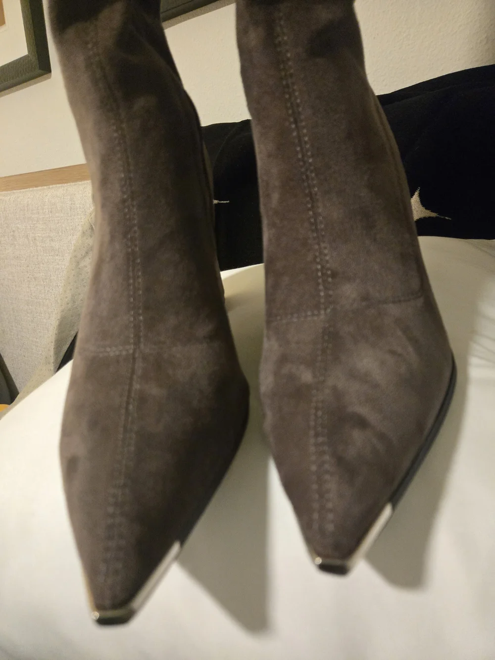 Lulu's Taupe Suede Over-the-Knee Block Heel Boots