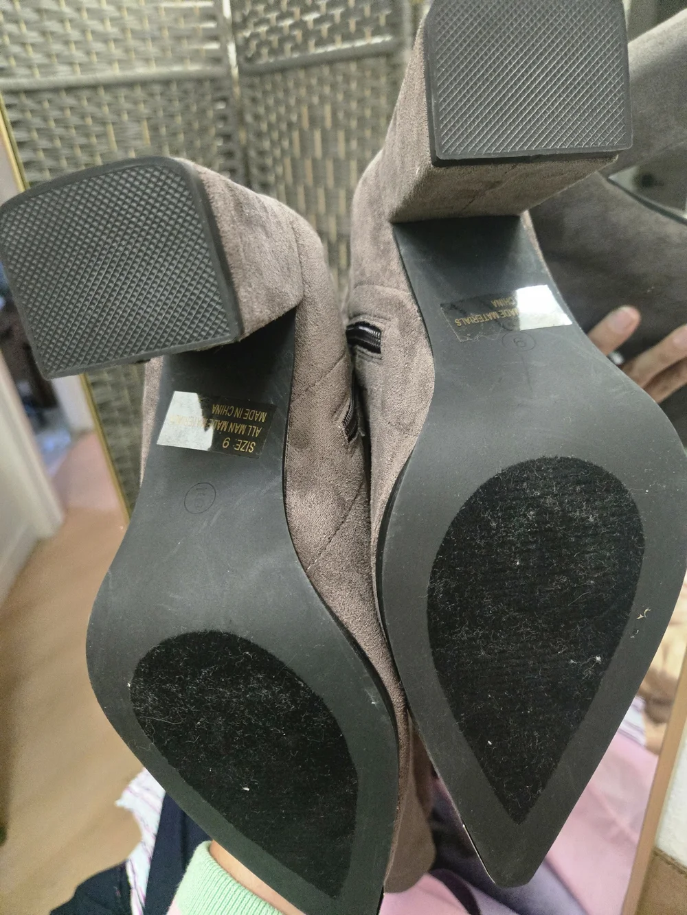 Lulu's Taupe Suede Over-the-Knee Block Heel Boots