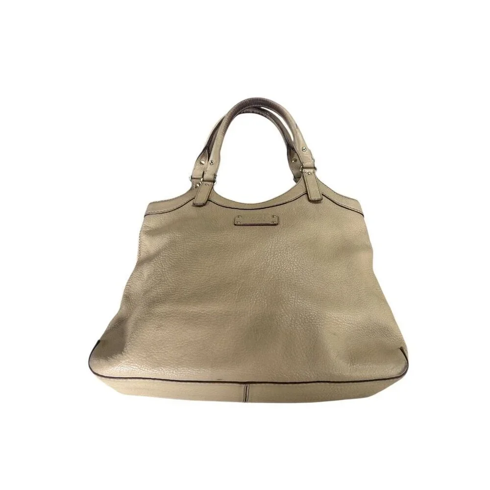 Kate Spade Tan Pebble Leather Satchel Shoulder Purse