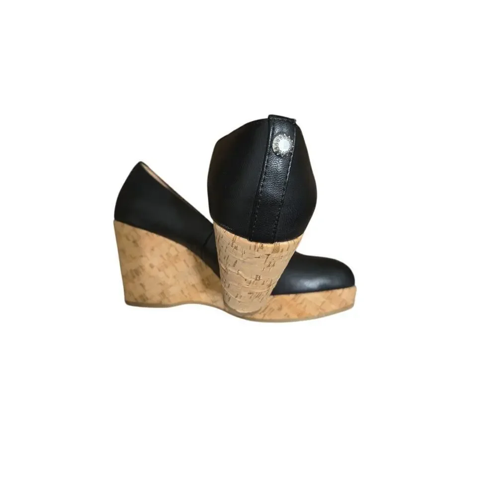 G.H Bass Co Shoes Womens 7.5 M Bass-Karlie Black Slip On Wedge