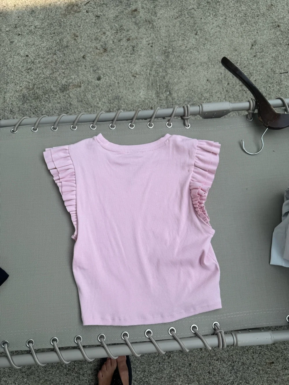 Zara Pink Ruffle Sleeve Tank Top
