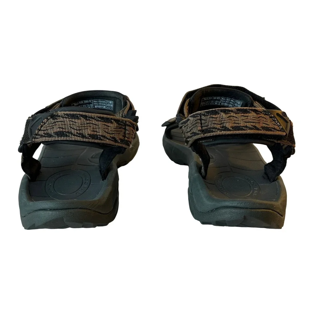 Teva Terra Fi 4 Mens 13 Black Brown Hiking Sport Sandals Shoc Pad 1001473