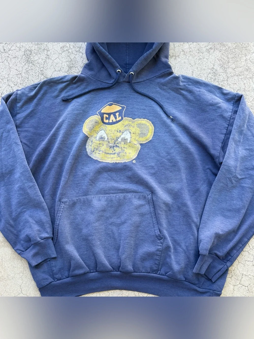Vintage 90’s Distressed US BERKELEY Hane Navy Blue Hoodie