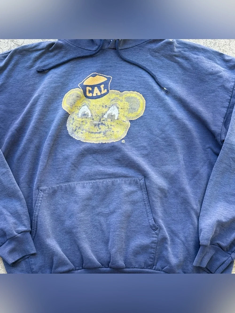Vintage 90’s Distressed US BERKELEY Hane Navy Blue Hoodie