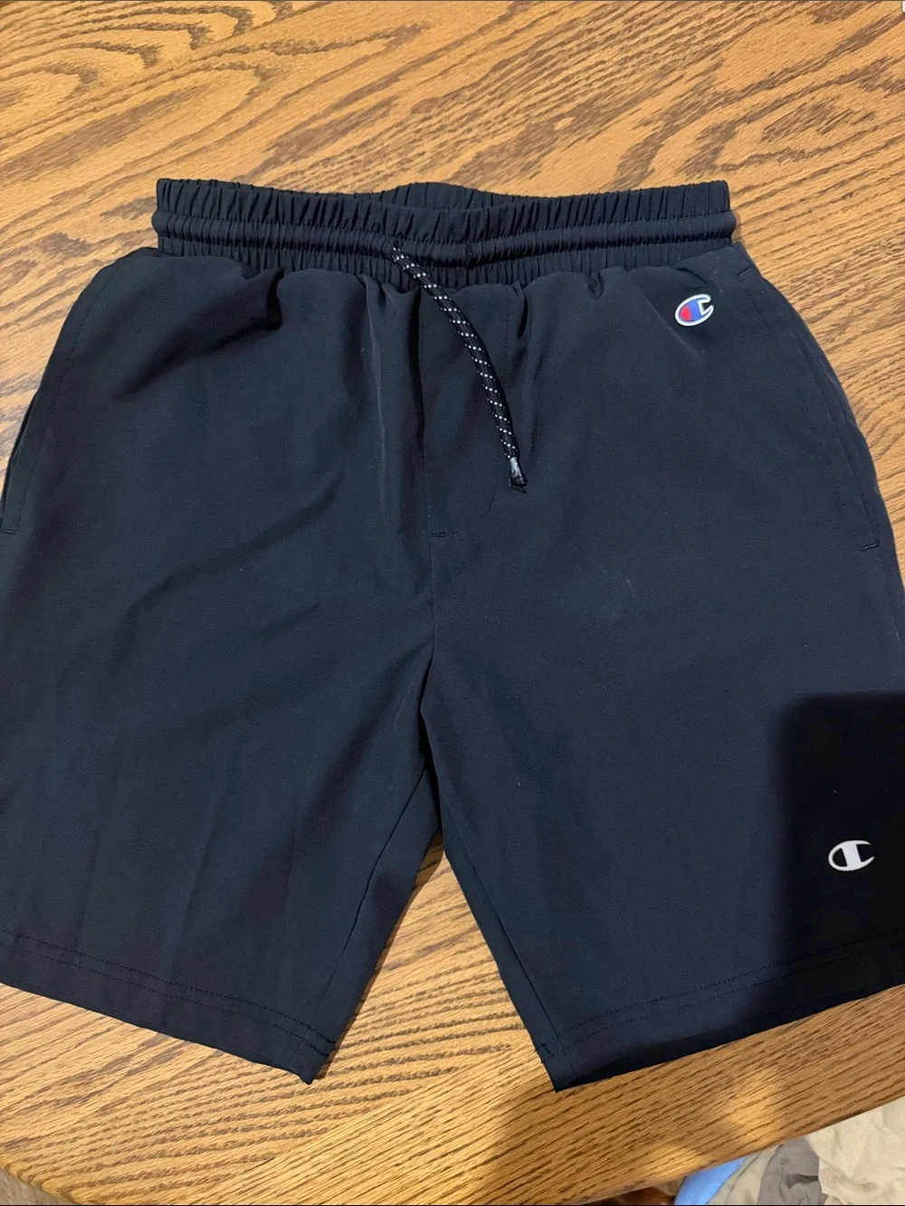 Champion + Adidas Boys Black Athletic Shorts Set