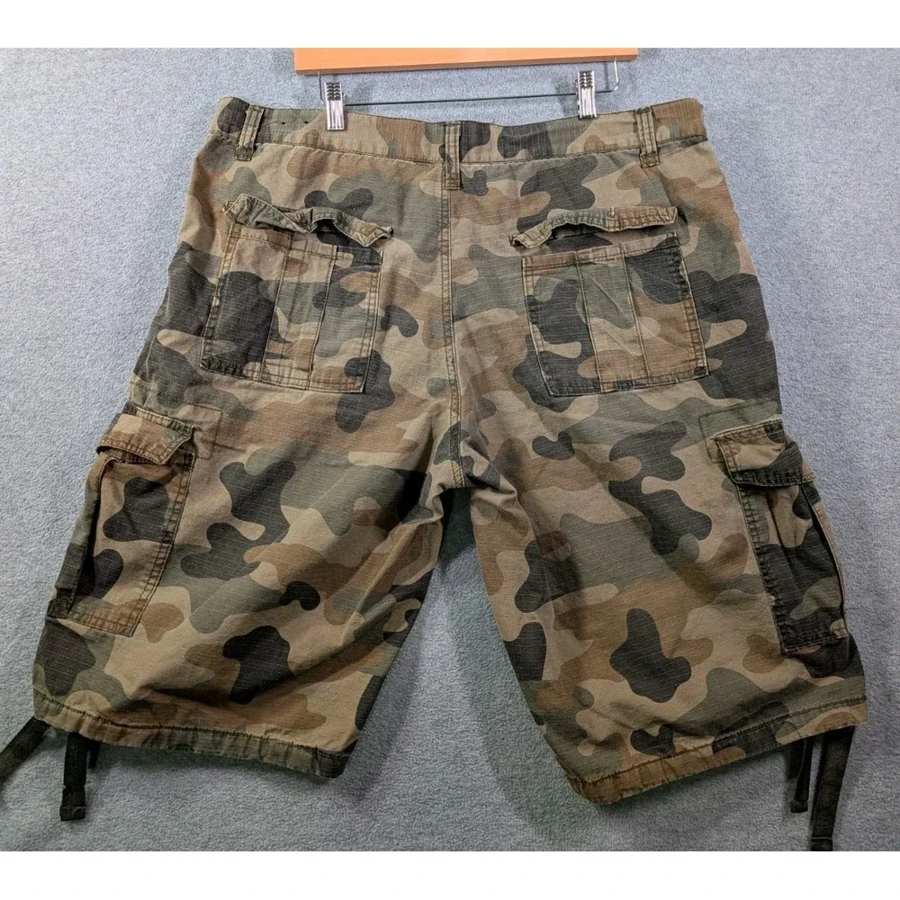 Southpole Y2K VTG Camo Cargo Shorts Mens 38 Ripstop Streetwear Skater Military