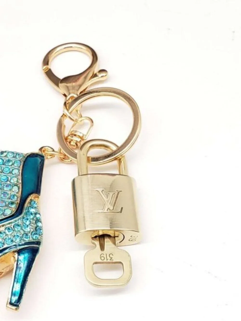 Louis Vuitton Authentic Gold Lock 🔒 Unbranded Shoe Keychain Charm for Bags