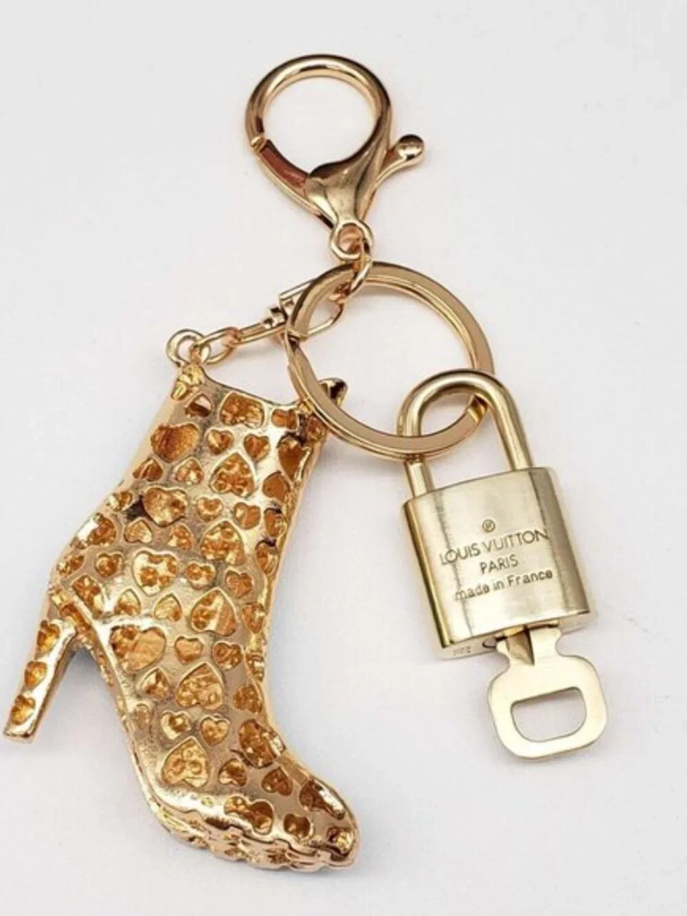 Louis Vuitton Authentic Gold Lock 🔒 Unbranded Shoe Keychain Charm for Bags