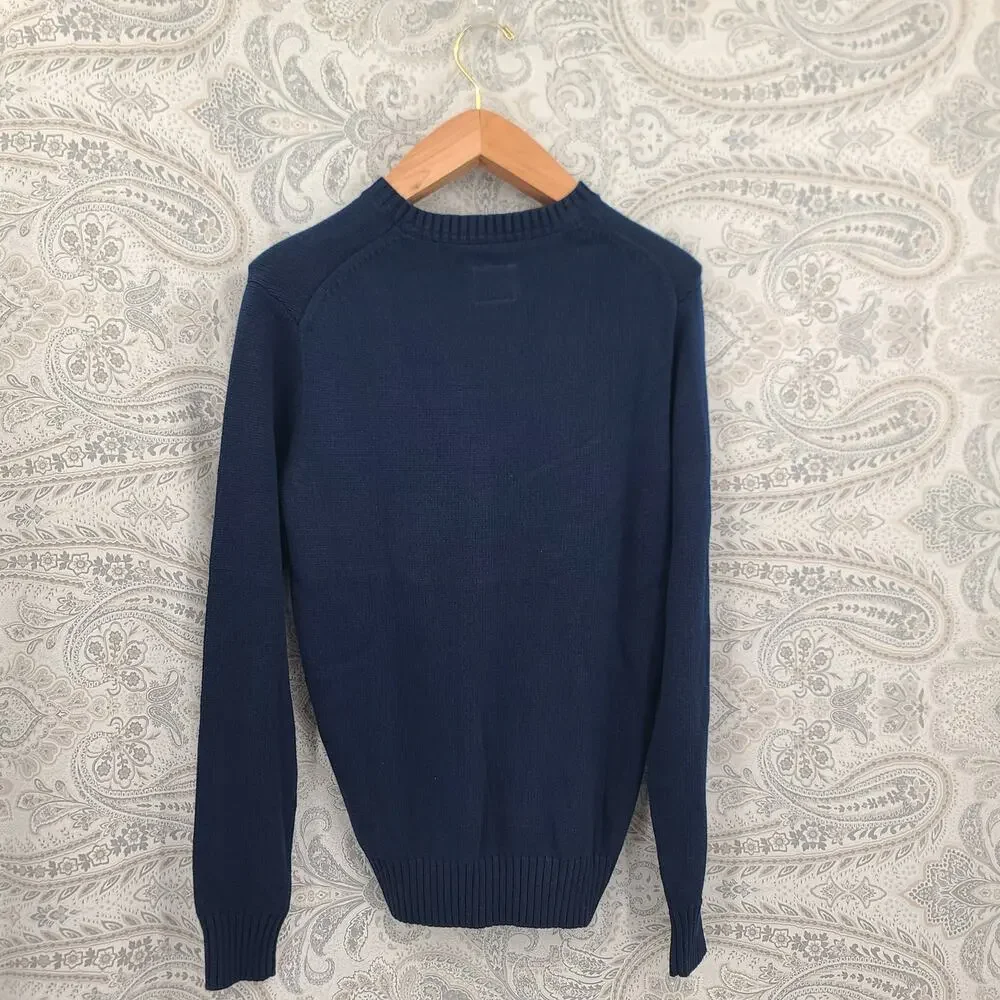 Fisherman Nautical St Johns Bay blue men's sweater size S Minimalist