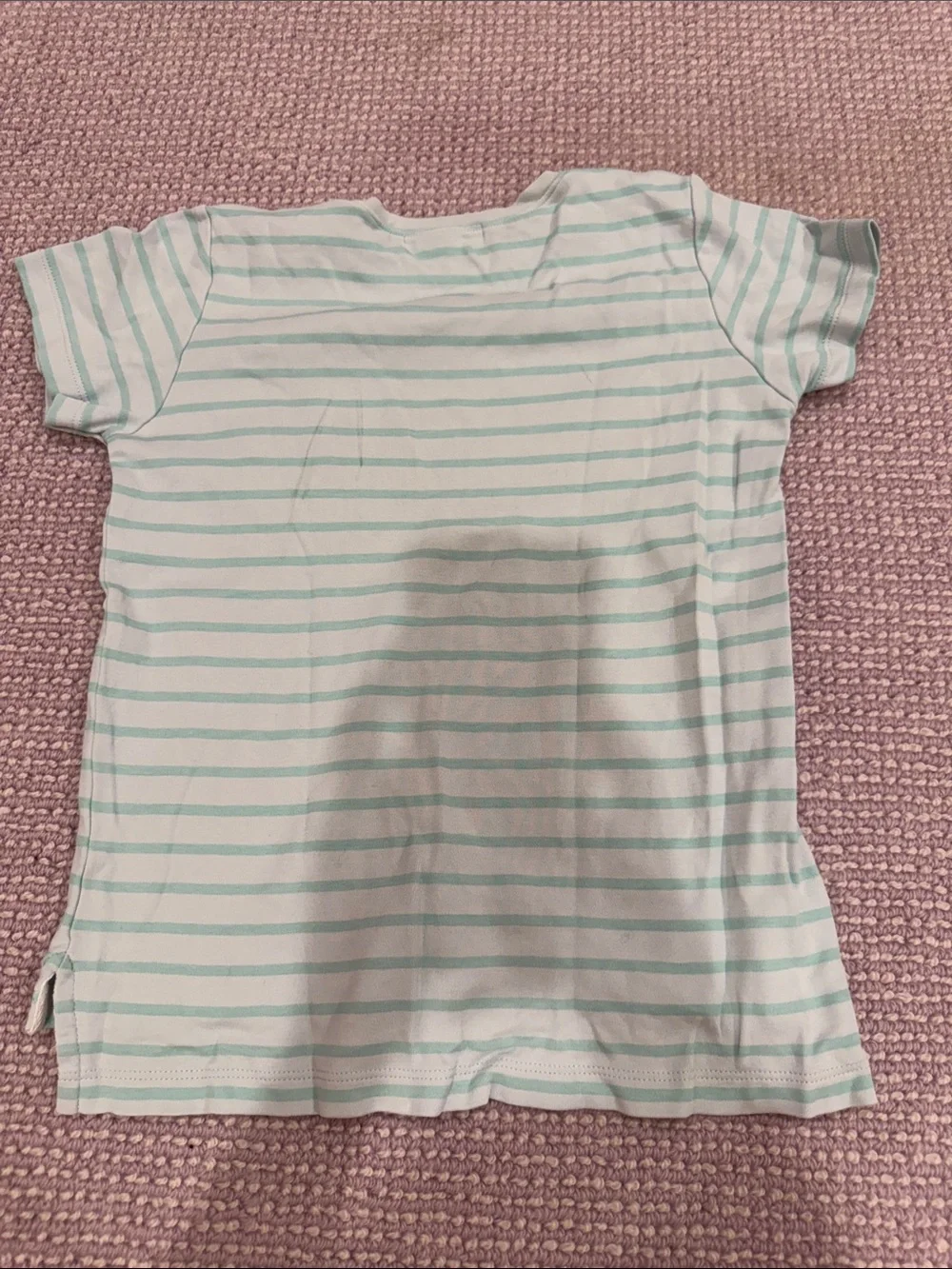 The Beaufort Bonnet Company Mint & White Striped Short Sleeve Tee with Pocket