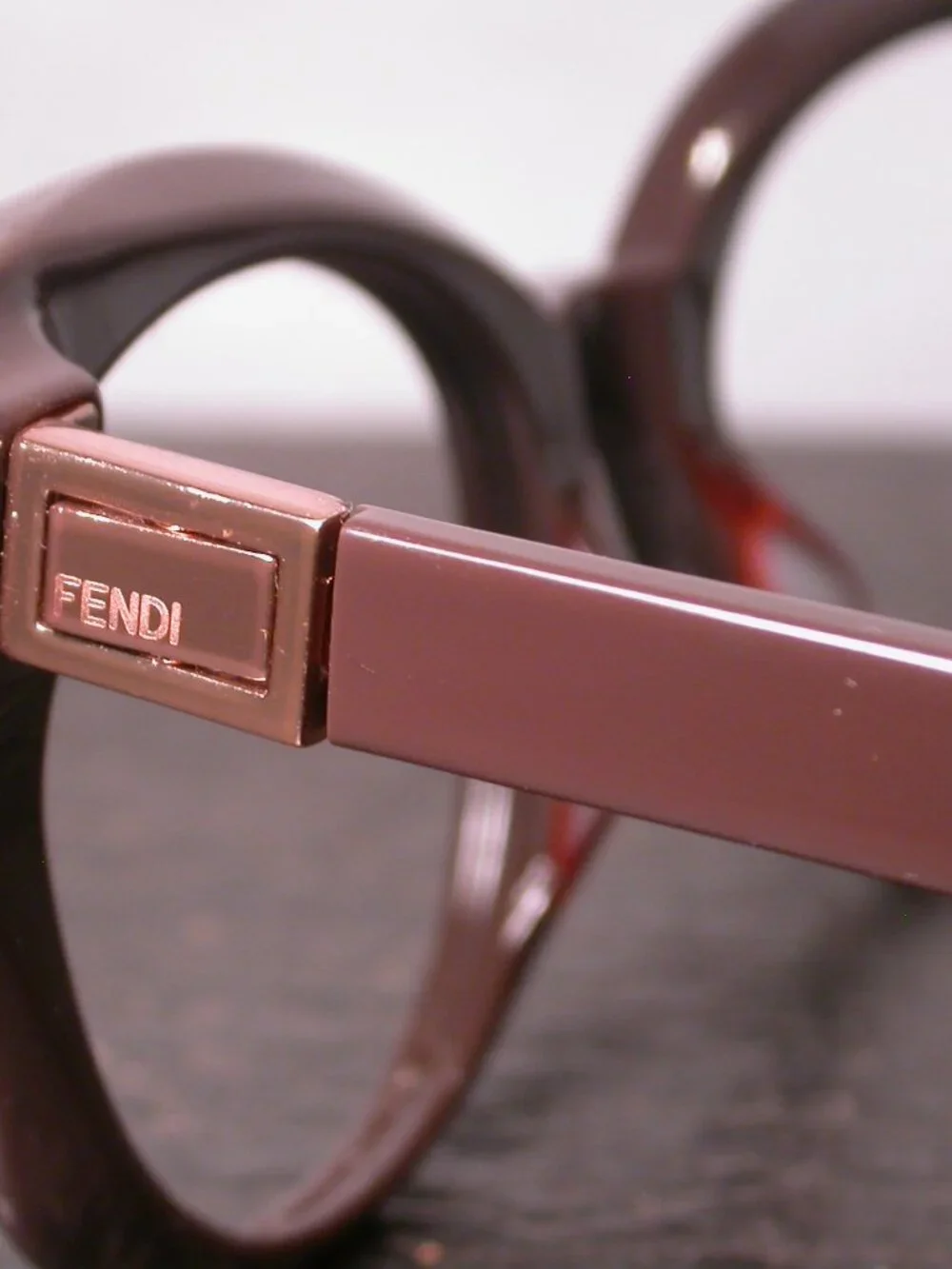 Fendi Peekaboo Brown and Gold Designer Eyeglasses Made in Italy