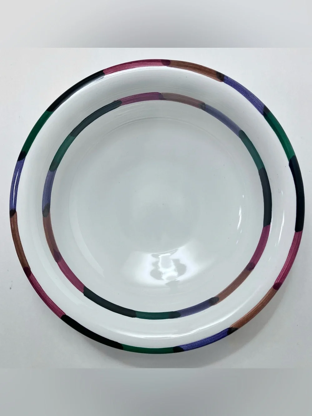 DERUTA CIRCO / 6 Handmade Rim Cereal Bowls / RARE Discontinued ITALIAN MAJOLICA