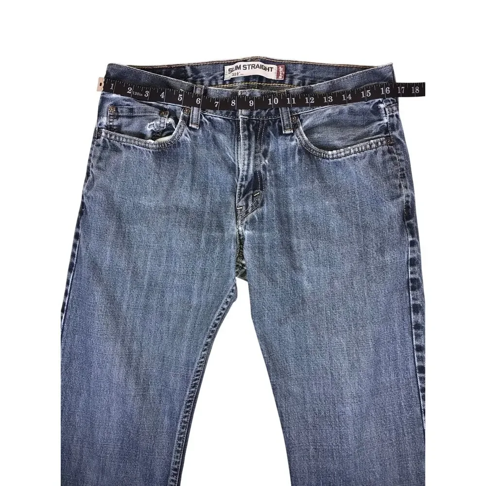 Levi’s 514 Jeans Men’s 32x30 Dark Blue Slim Straight Fit Denim Casual Cotton