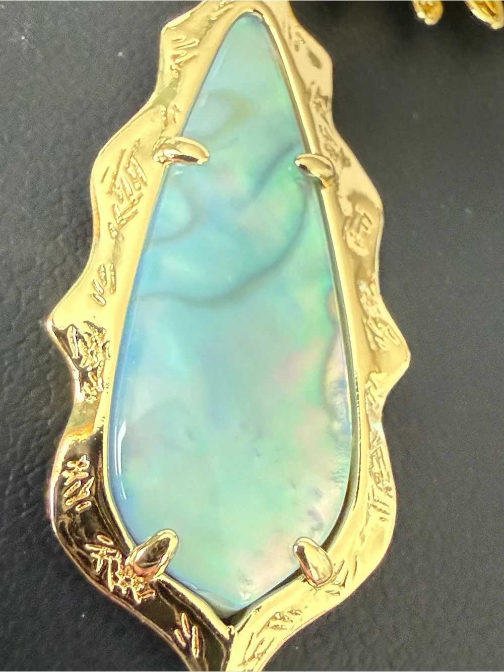 Kendra Scott | Gold Butterfly & Sunflower Bag Charm/Keychain w/Blue Opal Charm