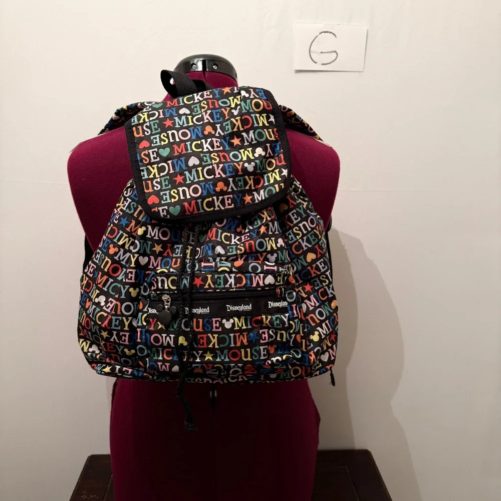 Disneyland Backpack Mickey Mouse All Over Print Multi-Color