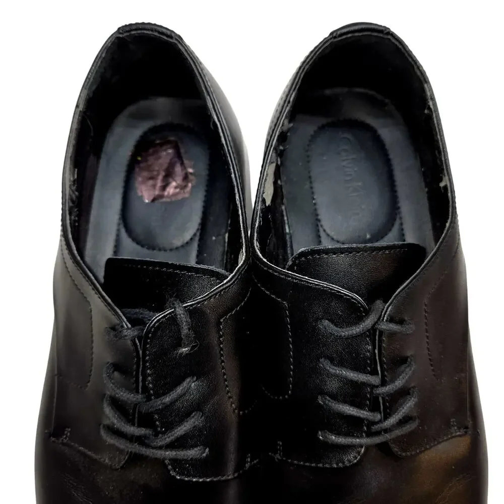 Calvin Klein 11 11M Black Lace Up Men's Dress Shoes Medium Width