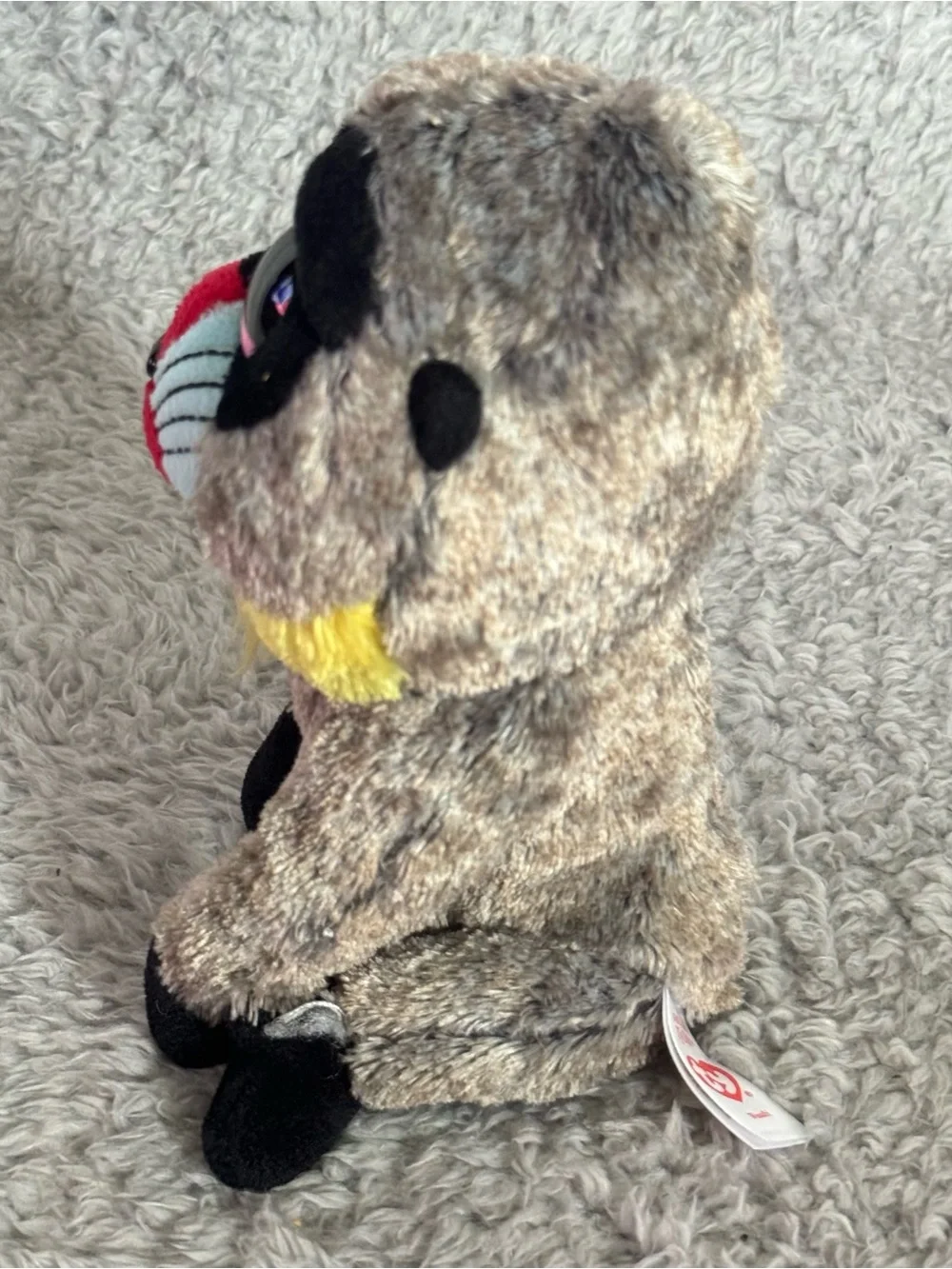Ty Beanie Boos Wasabi the Baboon Plush 6” Gray Stuffed Animal Soft Toy