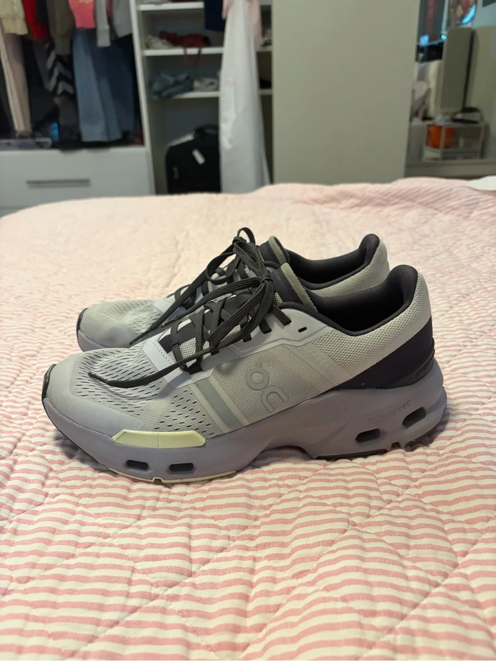 Grey, Black and Purple On Cloud Sneakers - worn a few times