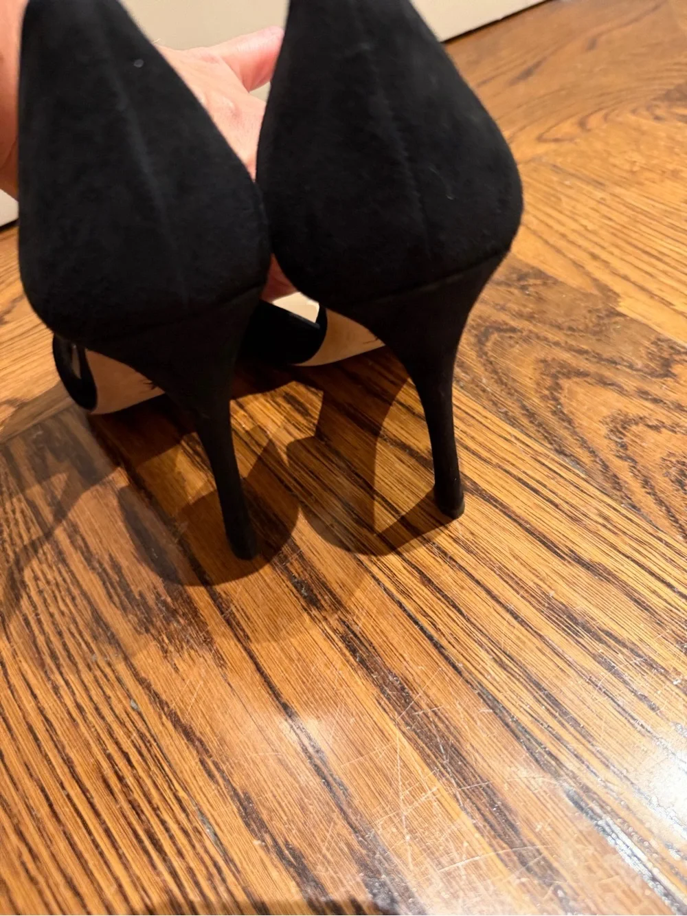 Dior Black Satin D’Orsay Pumps with Crystal Buckle