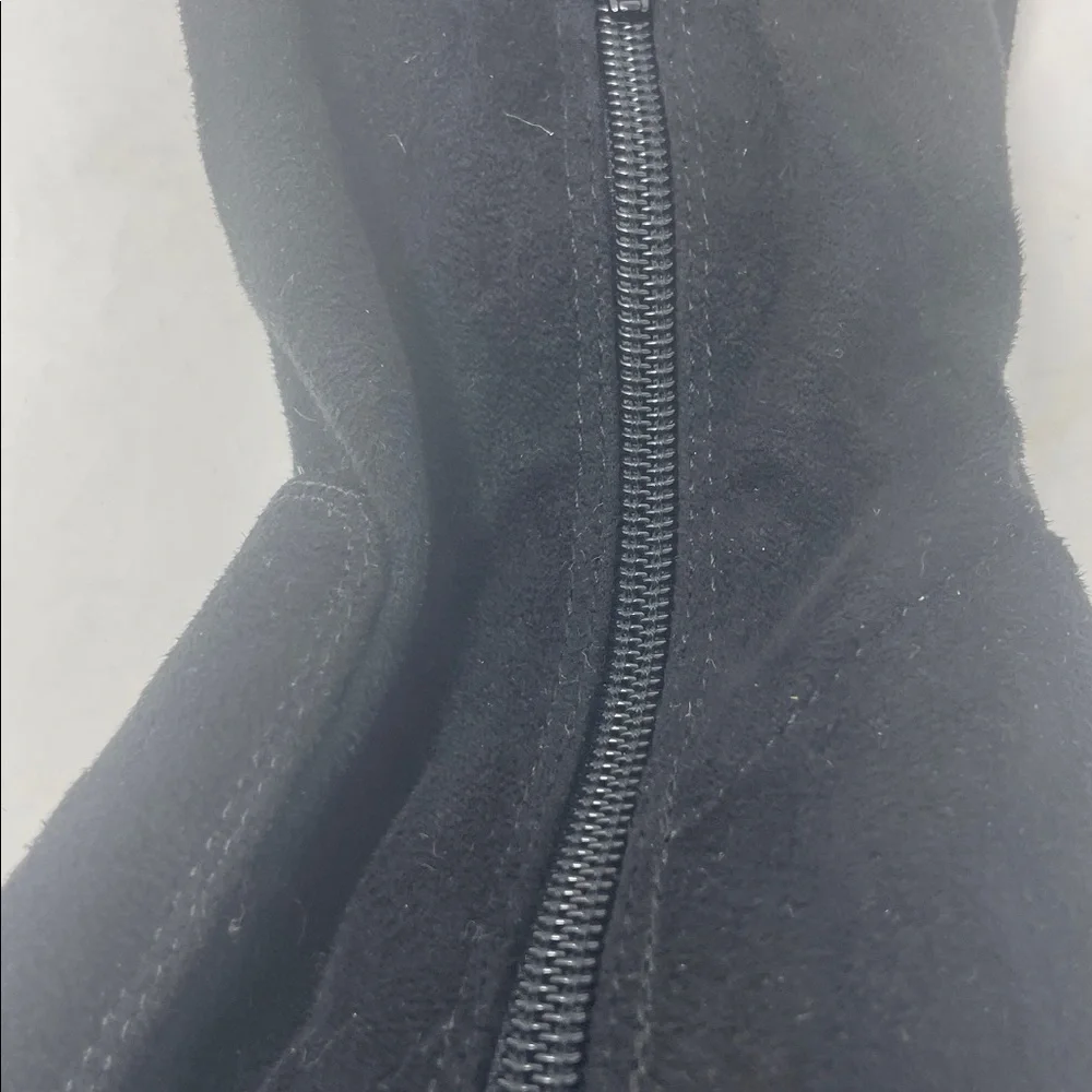 Unisa Over The Knee Black Heeled Faux Suede Boots Size 6 Like New Condition