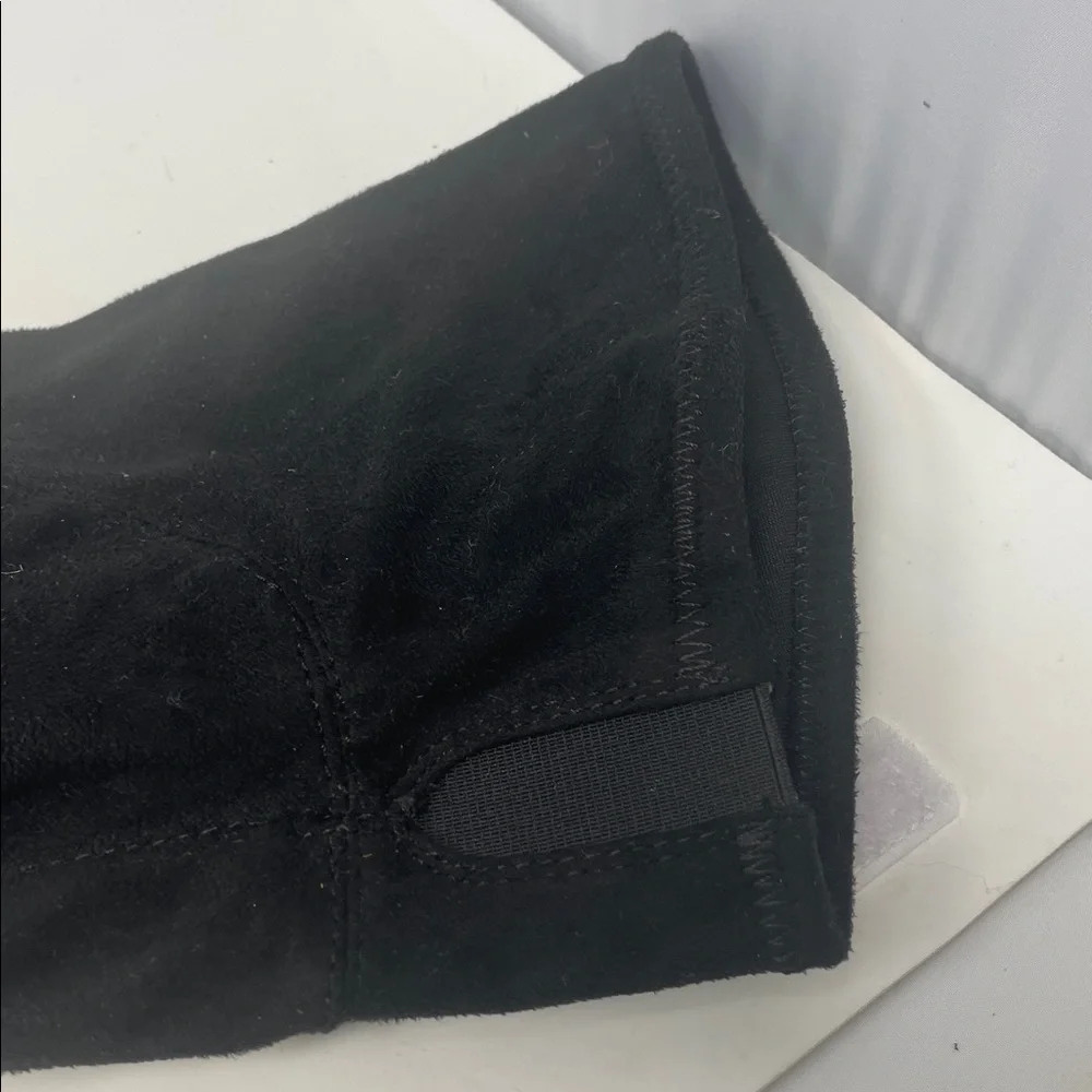 Unisa Over The Knee Black Heeled Faux Suede Boots Size 6 Like New Condition