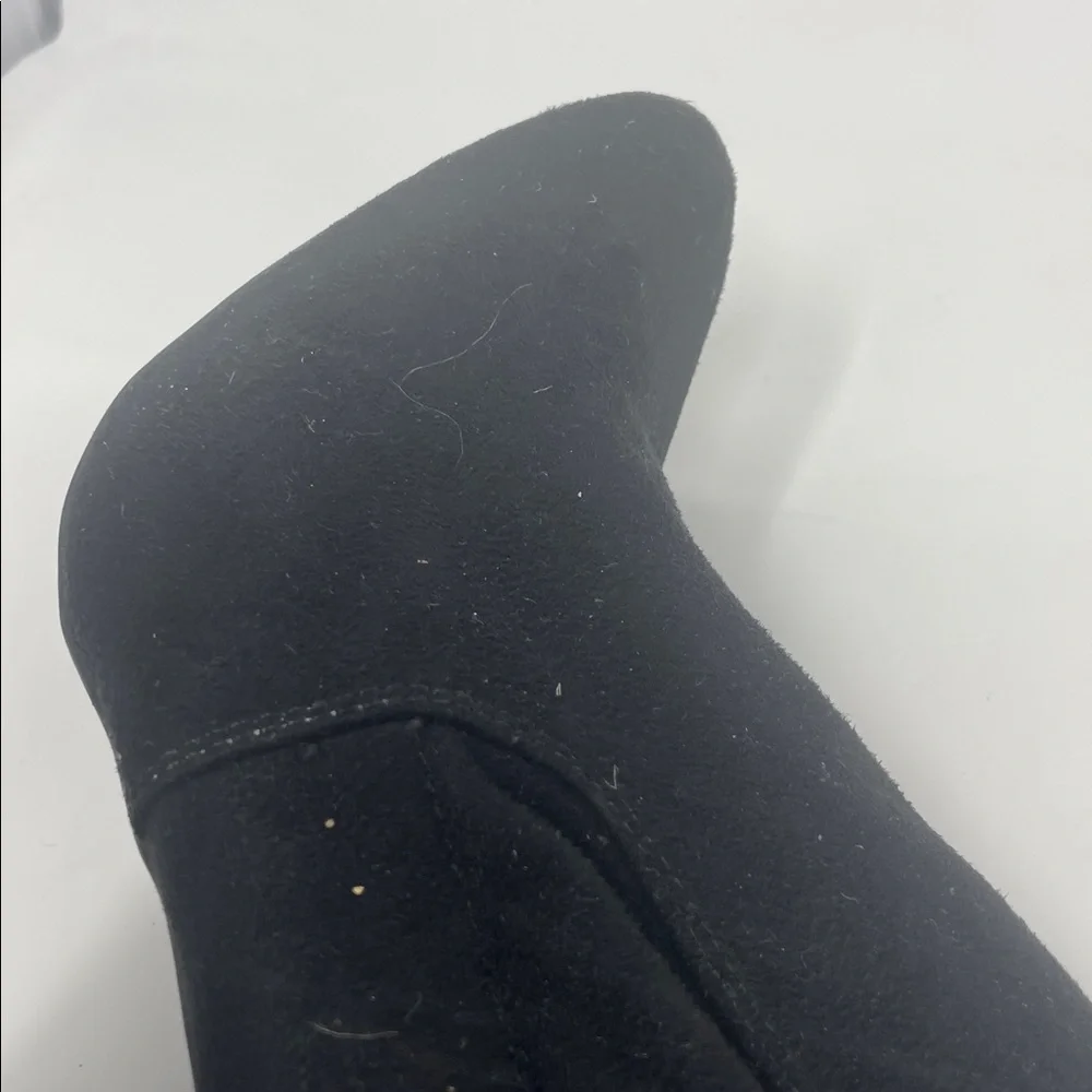 Unisa Over The Knee Black Heeled Faux Suede Boots Size 6 Like New Condition
