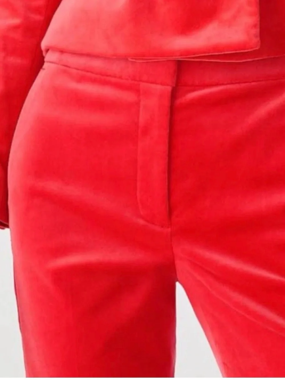 J. Crew Red Velvet Suit size 10