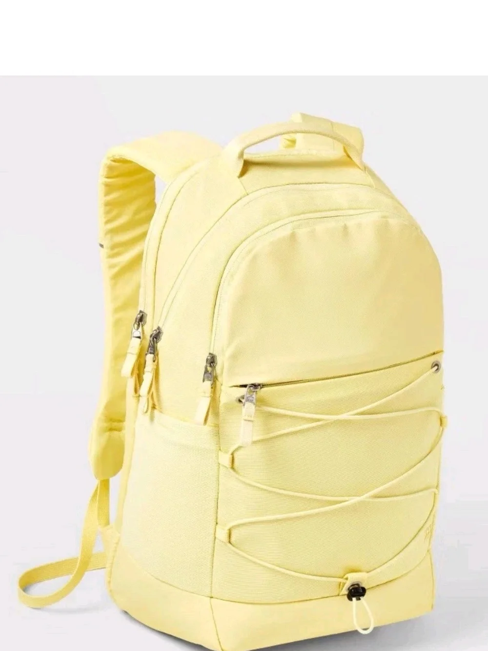 All In Motion 17.5 In Buttercream Yellow Water-resistant Backpack Book Bag NWT