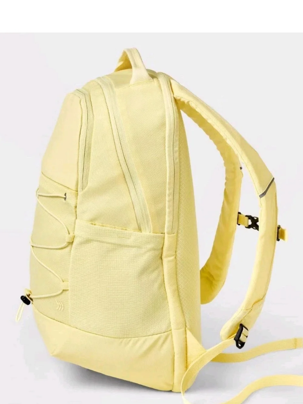 All In Motion 17.5 In Buttercream Yellow Water-resistant Backpack Book Bag NWT