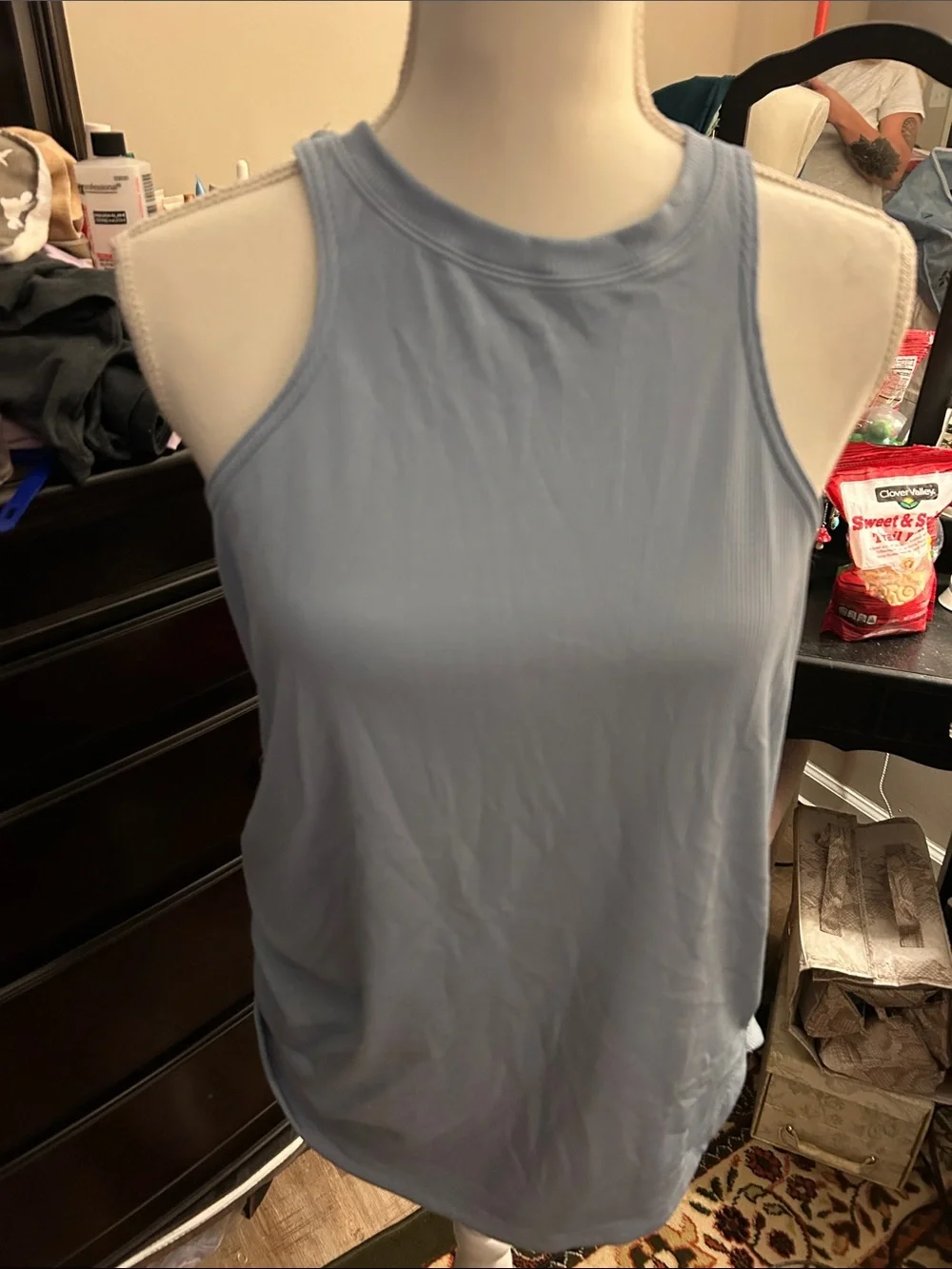 Nike Light Blue Ribbed Muscle Tank