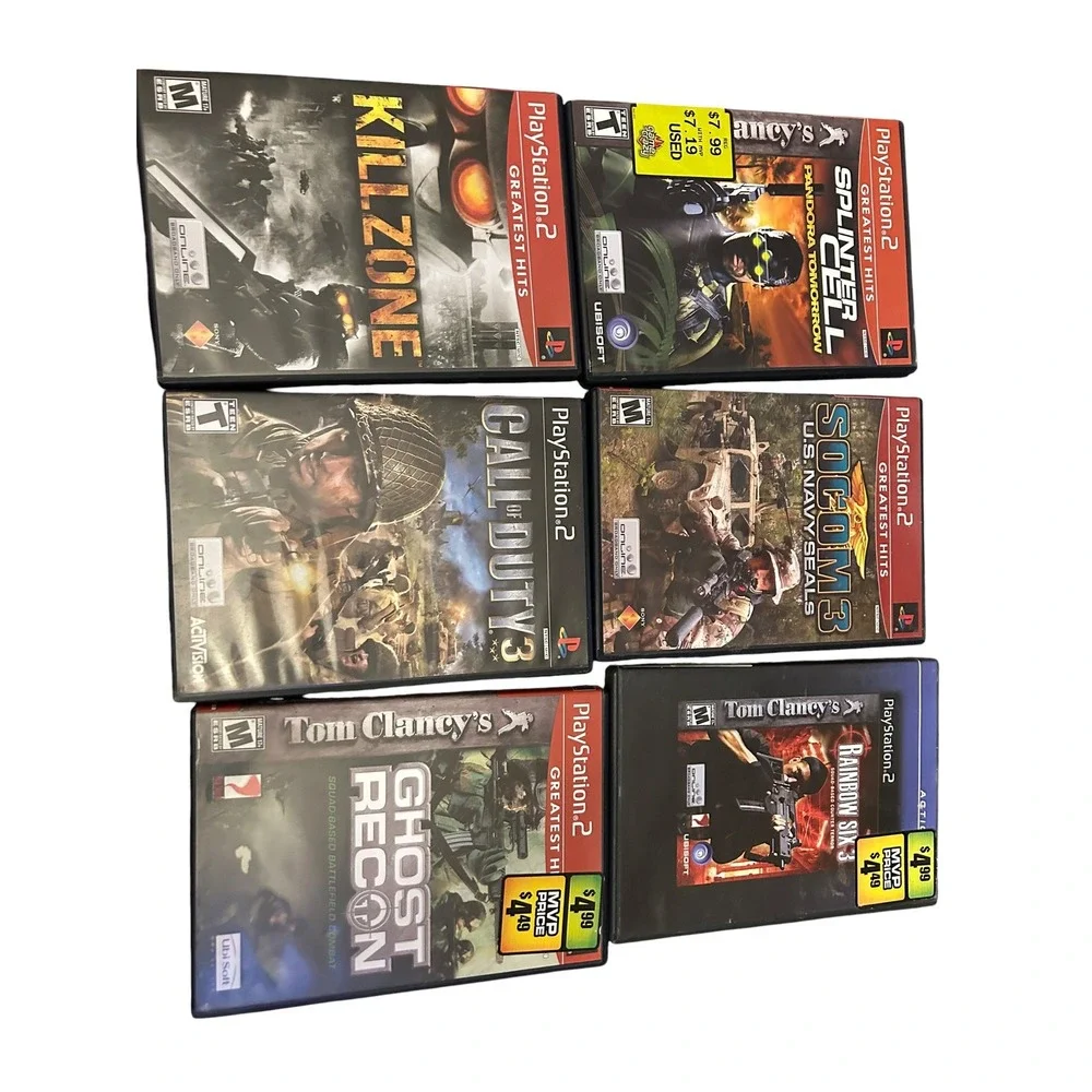 PS2 Shooter Game Lot of 8 - Killzone, Call of Duty 3, SOCOM 3, Splinter Cell