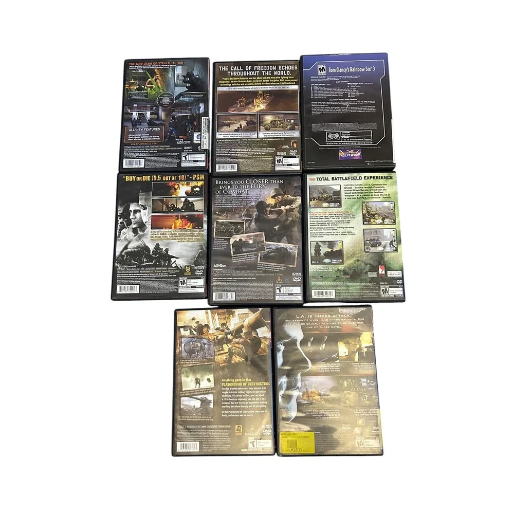 PS2 Shooter Game Lot of 8 - Killzone, Call of Duty 3, SOCOM 3, Splinter Cell