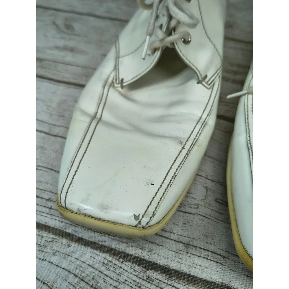 Prada White Leather Lace Up Casual Sneakers Men Size 9
