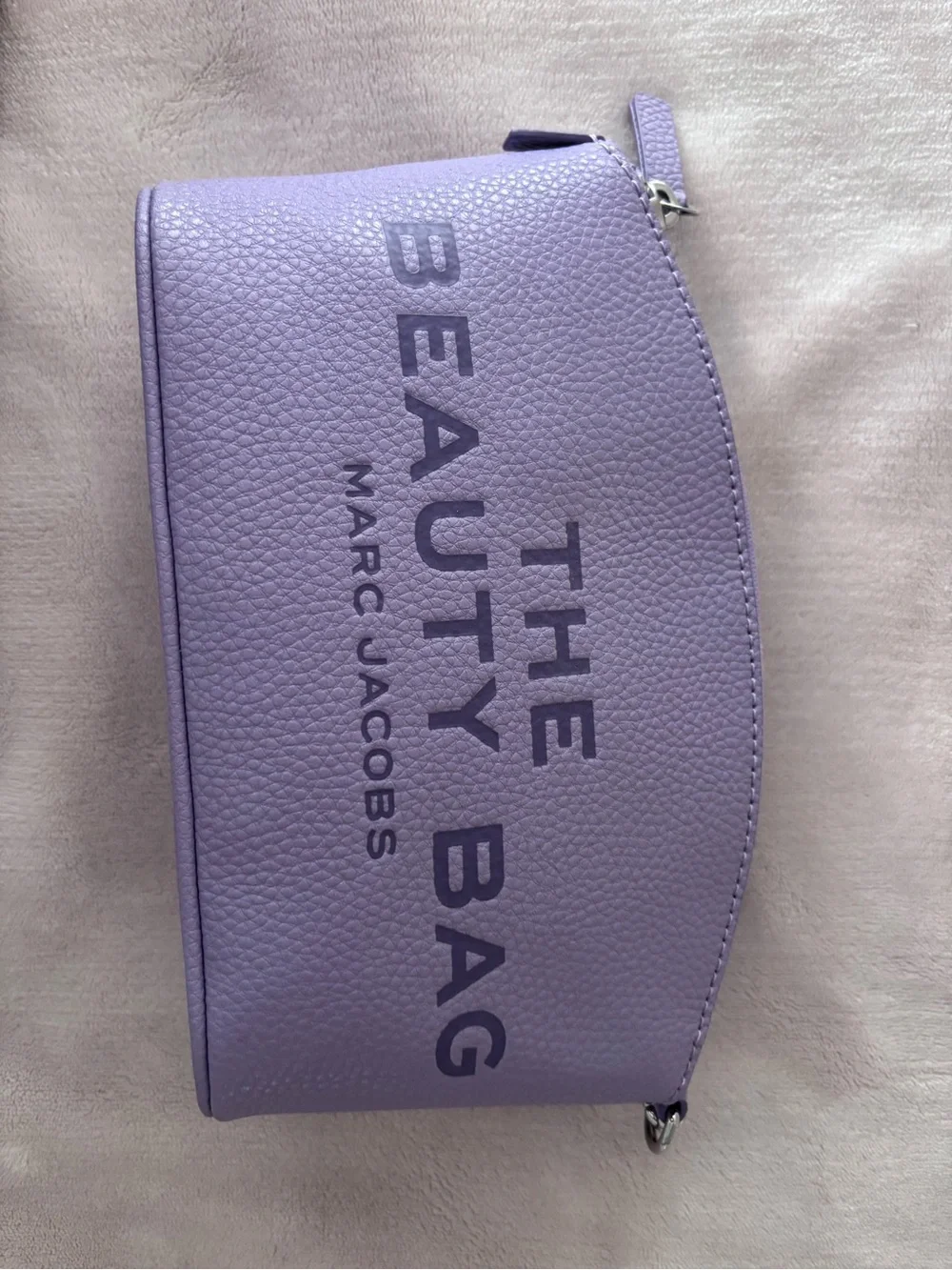 Marc Jacobs Lilac Pebbled Leather 'The Beauty Bag' Cosmetic Case
