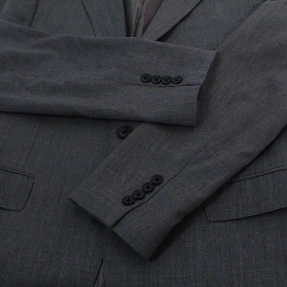 Bonobos Athletic Fit Gray Wool Mens 40R Two Button Sport Coat Blazer Jacket