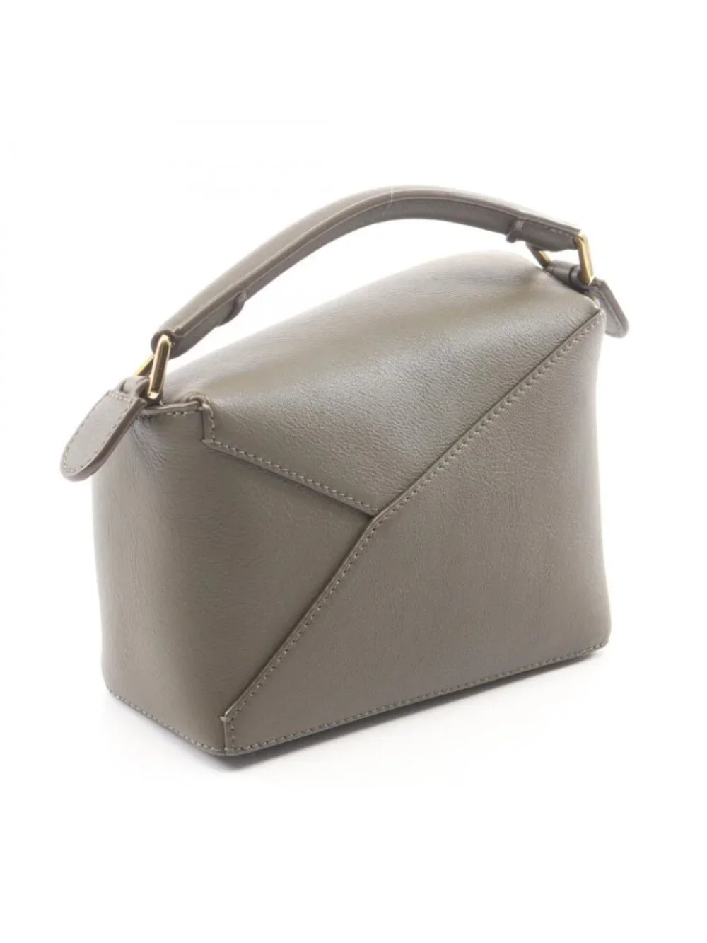 Loewe Handbag Puzzle Edge Mini 2-Way Dark Khaki Leather