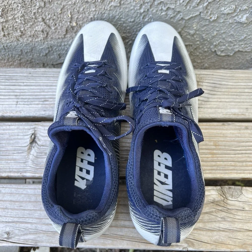 Nike Cleats Men Size 14.5 Vapor Untouchable Pro Football Navy White
