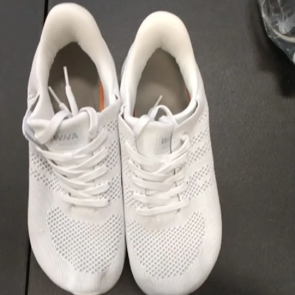 White Knit Sneakers
