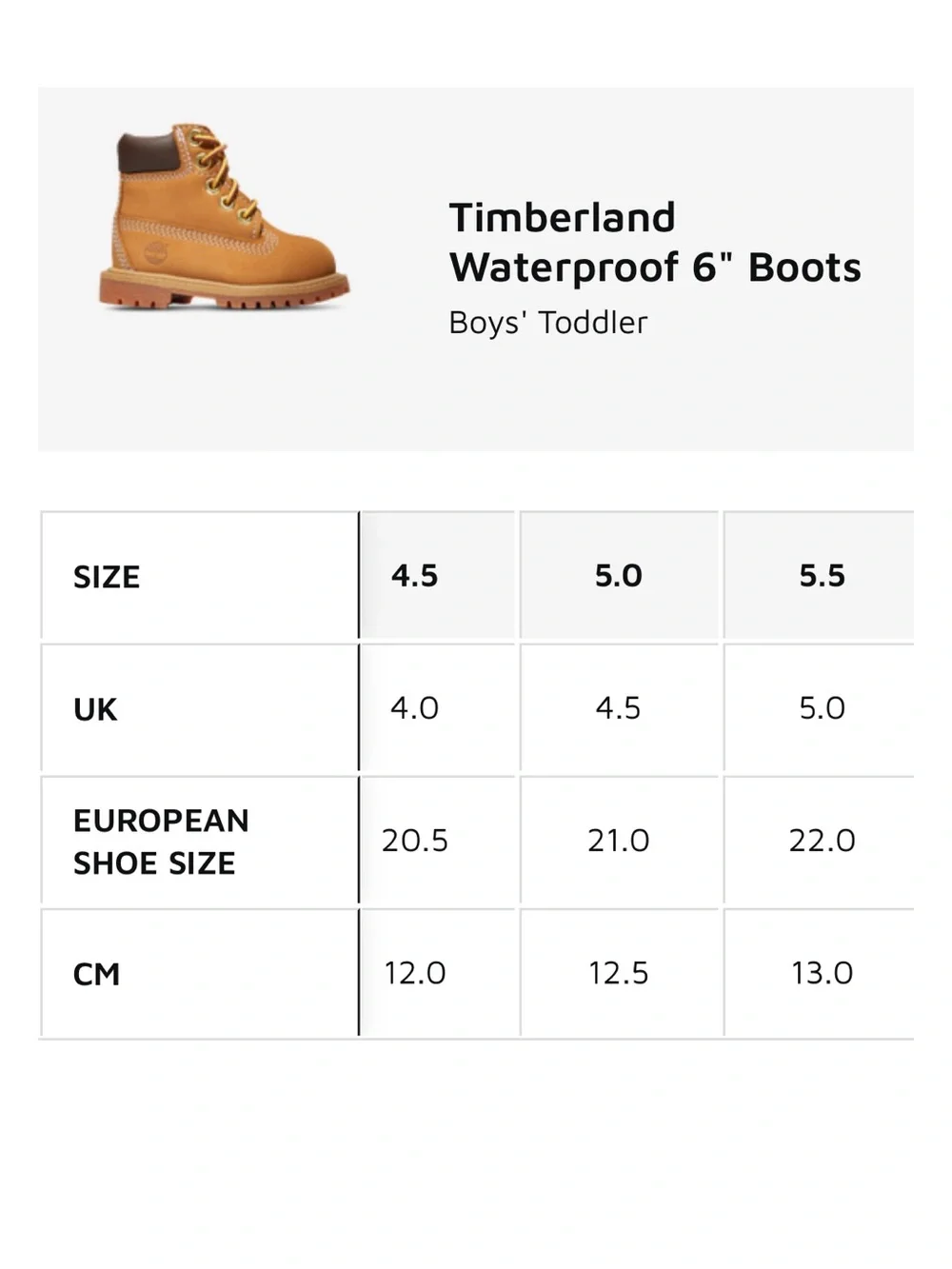 Timberland premium inch