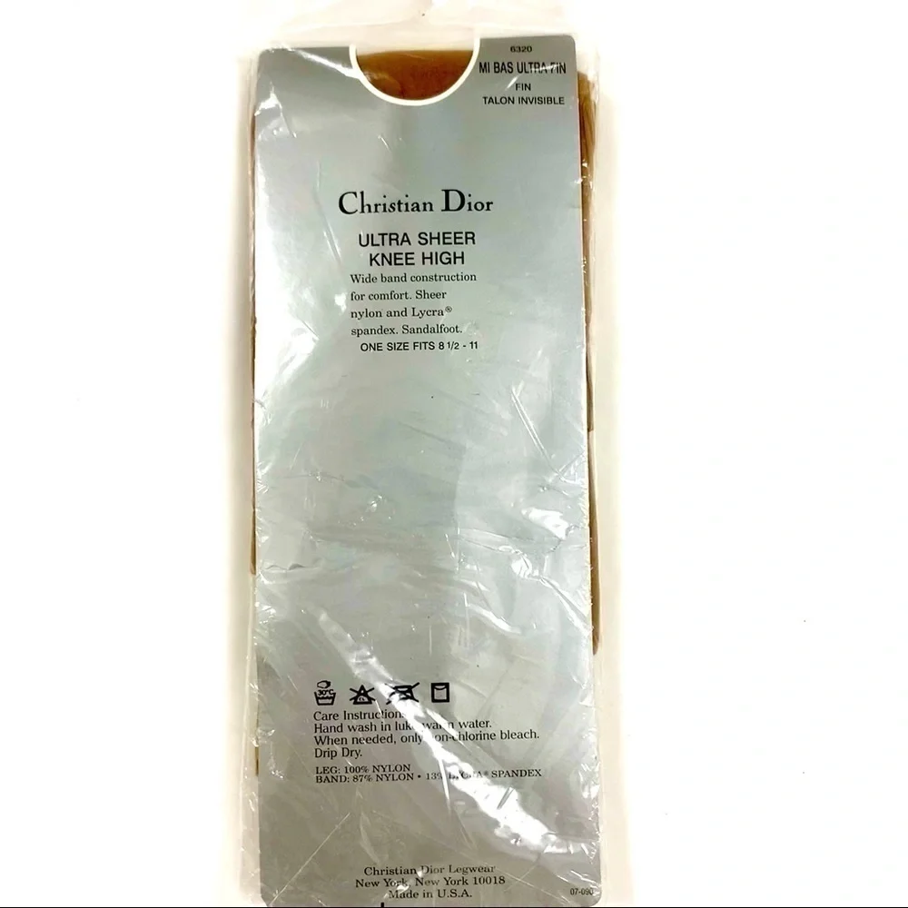 Christian Dior Knee Highs Vintage Sheer