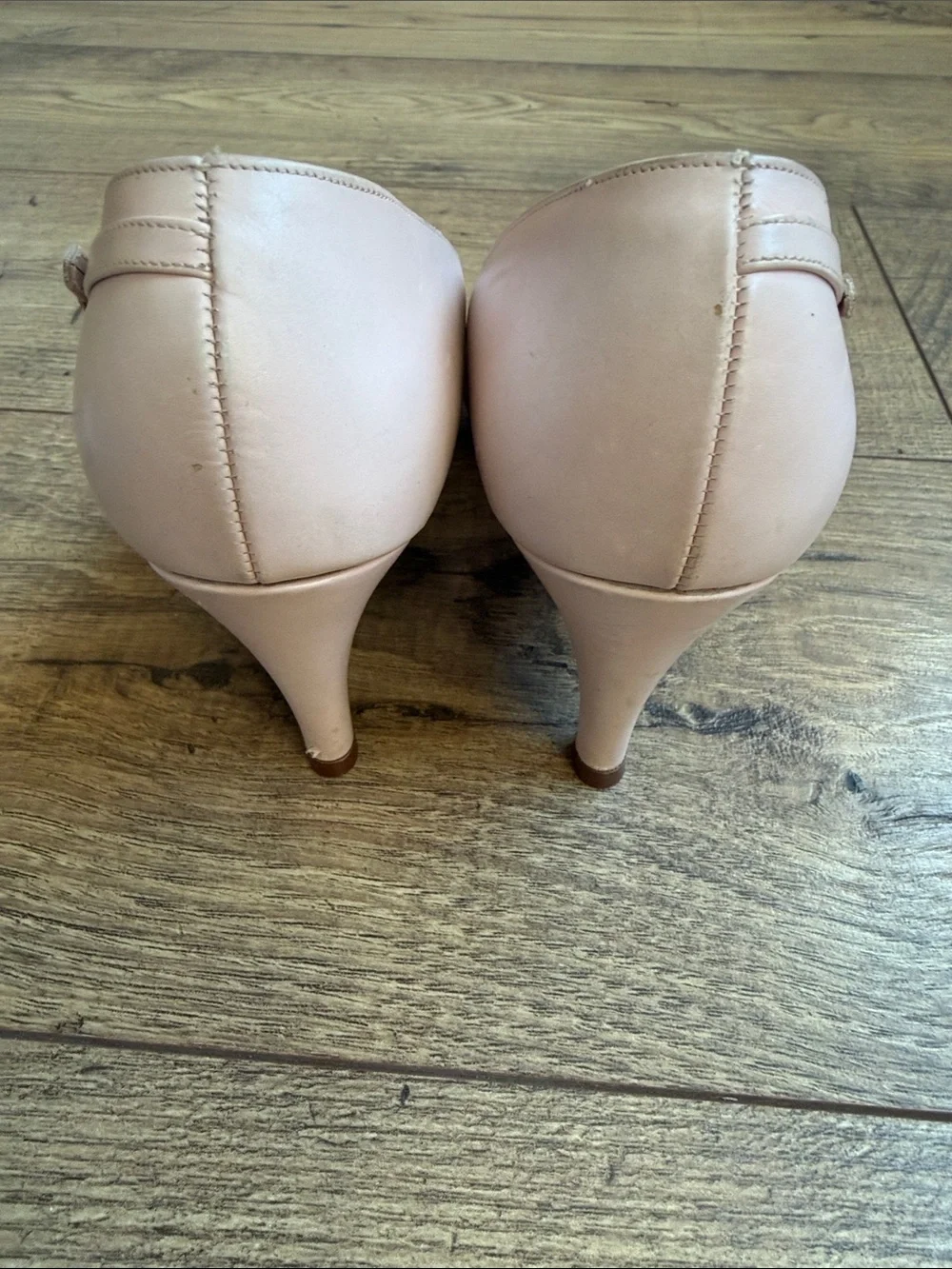 Vintage 50s 60s De Liso Debs Pale Pink Vogue Last Pointed Pumps Heels 8