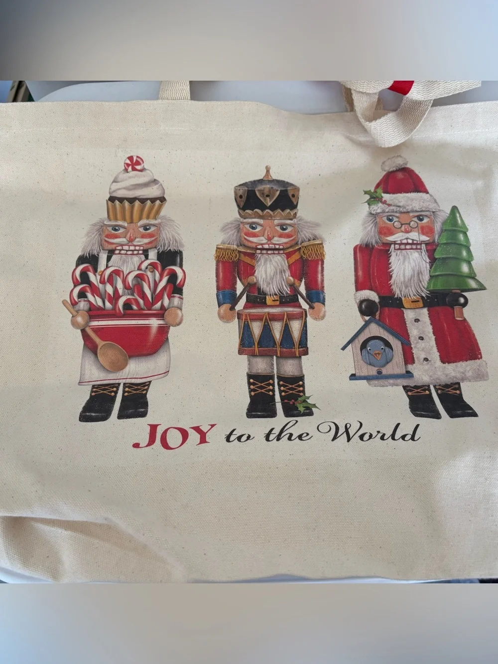 Mary Lake-Thompson Inc joy to the world christmas nutcracker tote bag