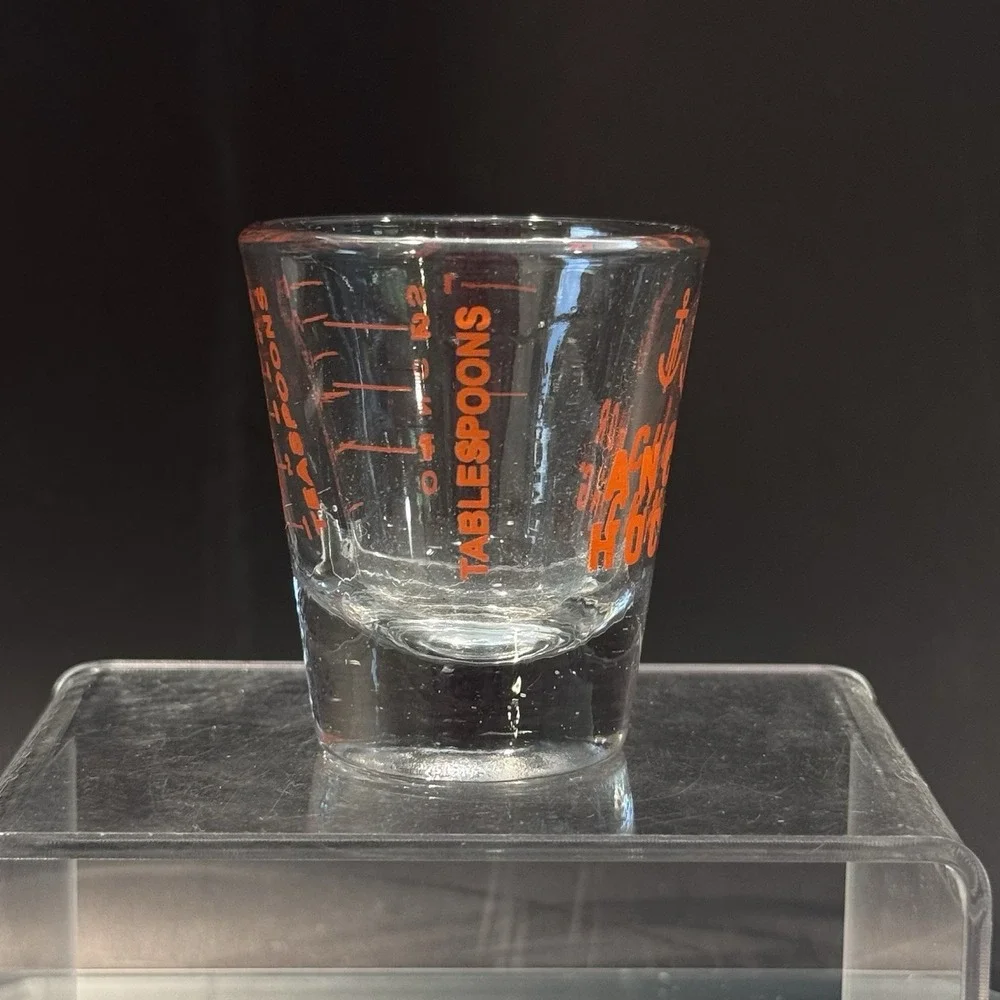 Anchor Hocking Measuring Shot Glass 2oz‎ Red Lettering Kitchen Tool Gadget