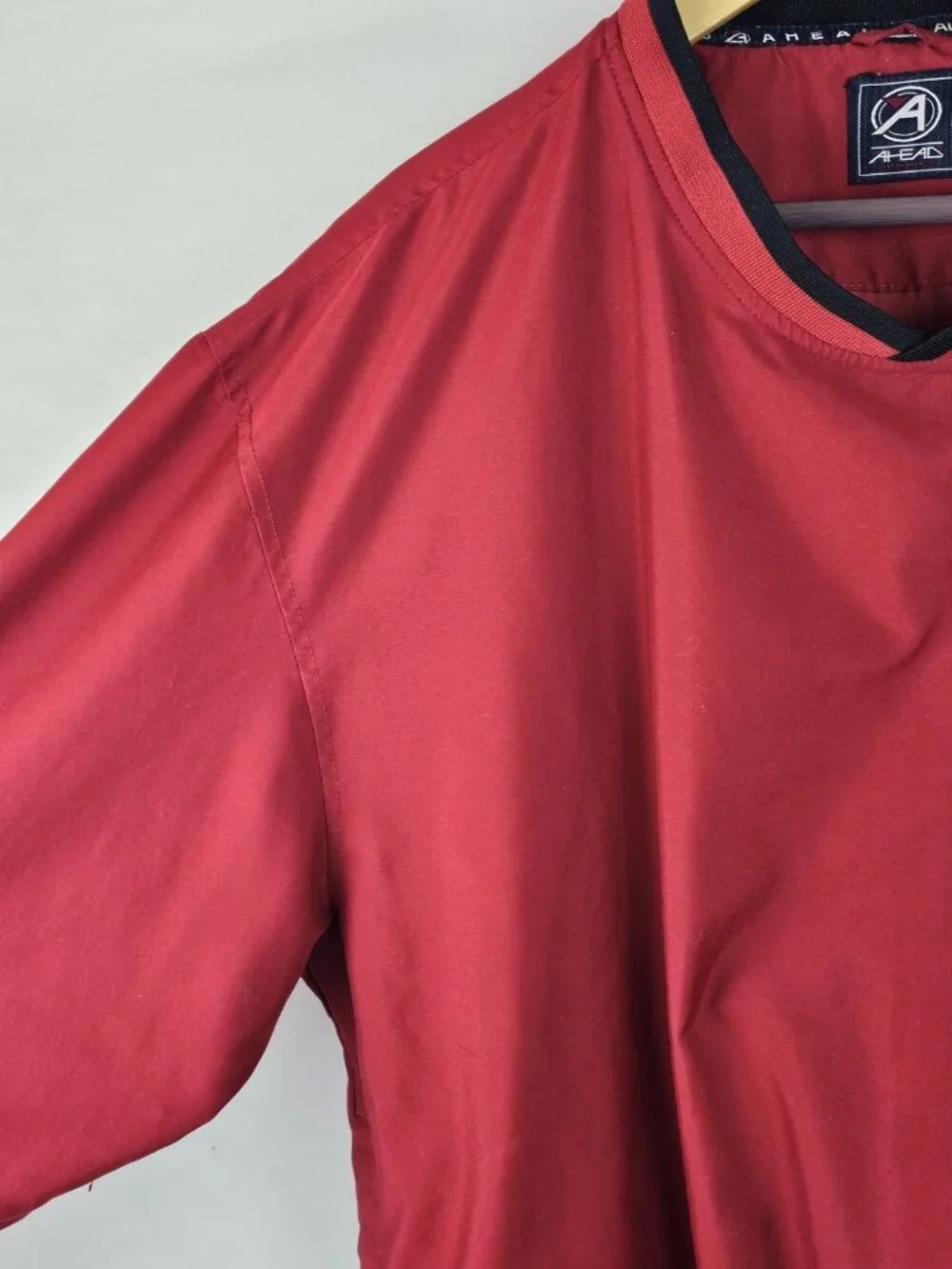 Ahead PGA Golf Club Jacket Men's Size Large Red Lined Pullover Windbreaker Shirt