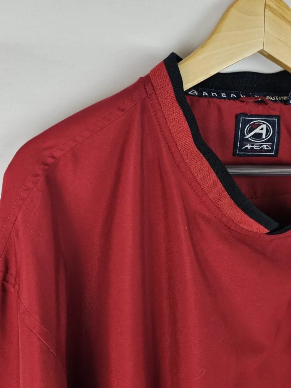 Ahead PGA Golf Club Jacket Men's Size Large Red Lined Pullover Windbreaker Shirt