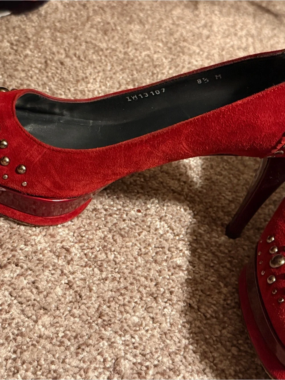 Stuart Weitzman red suede