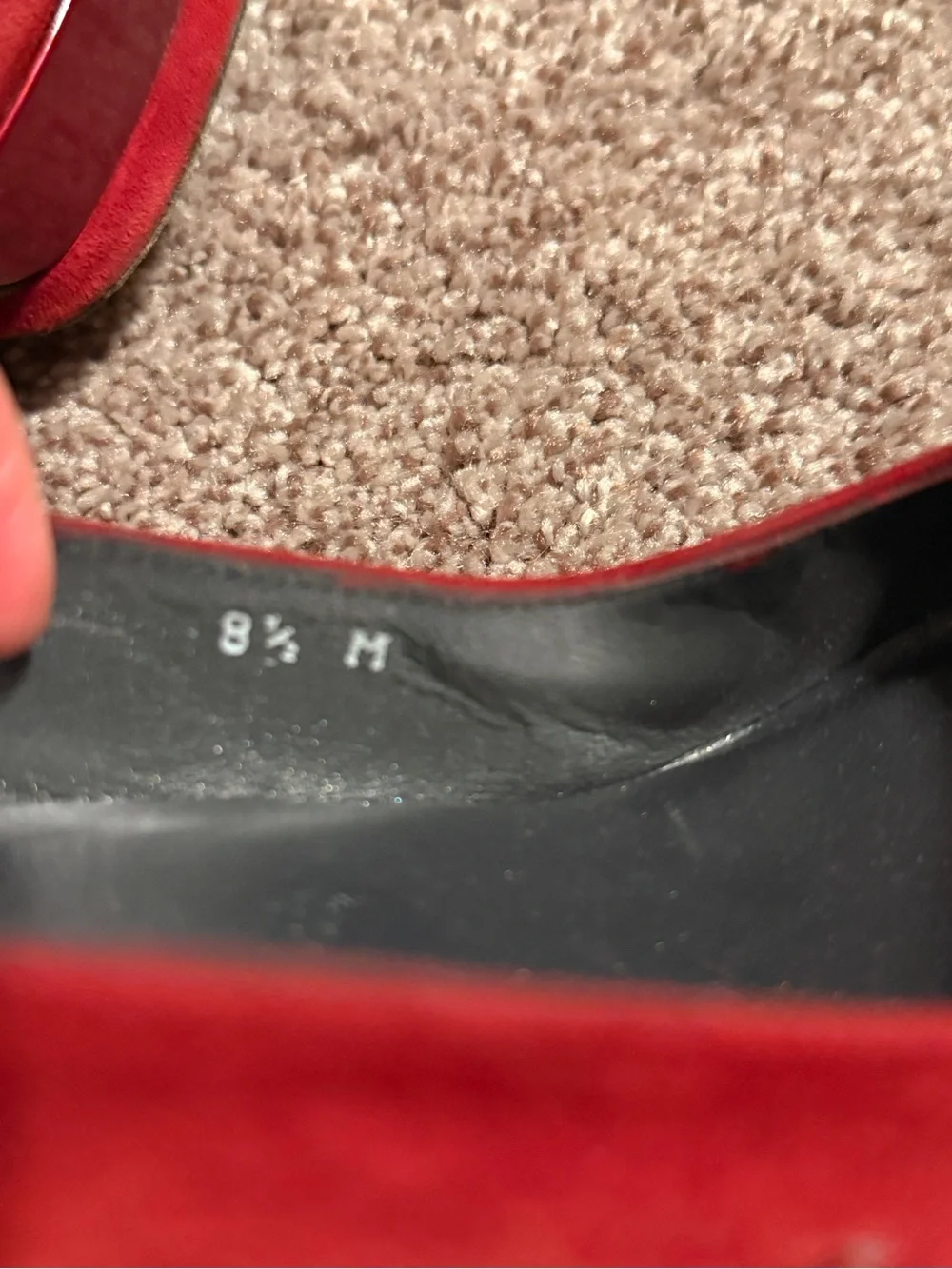Stuart Weitzman red suede