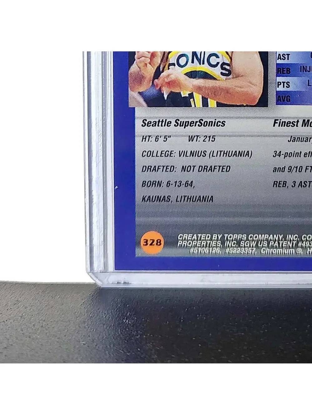 Sarunas Marciulionis 1994-95 Topps Finest #328 Card