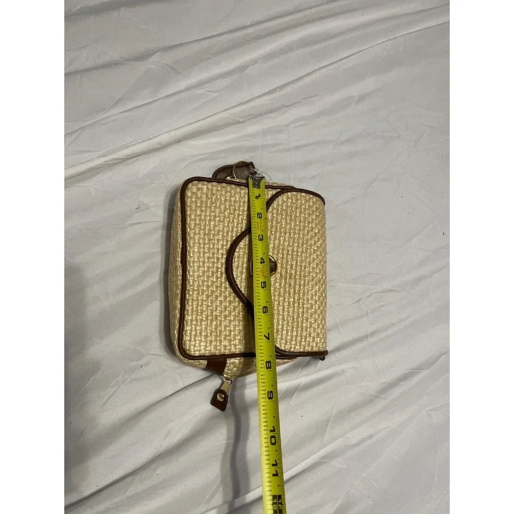 Etienne Aigner Handbag Women's Beige Woven Straw‎ Shoulder Strap Bag